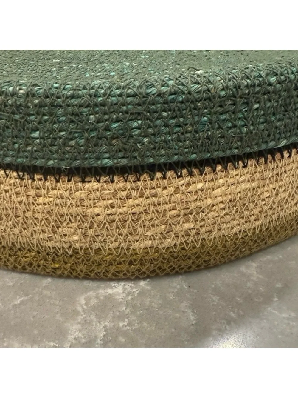 Handwoven Natural Fiber Nesting Storage Baskets Set of 3 w/Lid Boho Decor